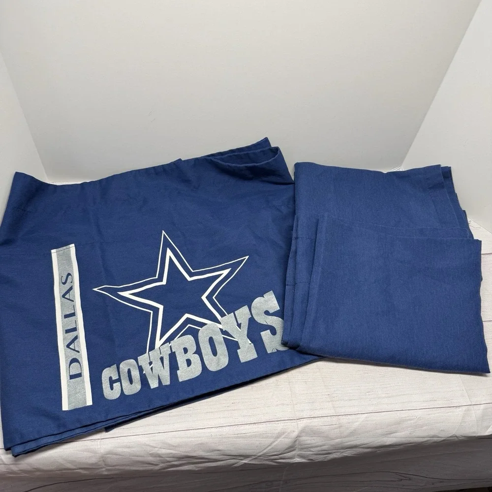 Vintage 1990's Dallas Cowboys Curtains And Valance By Kentex
